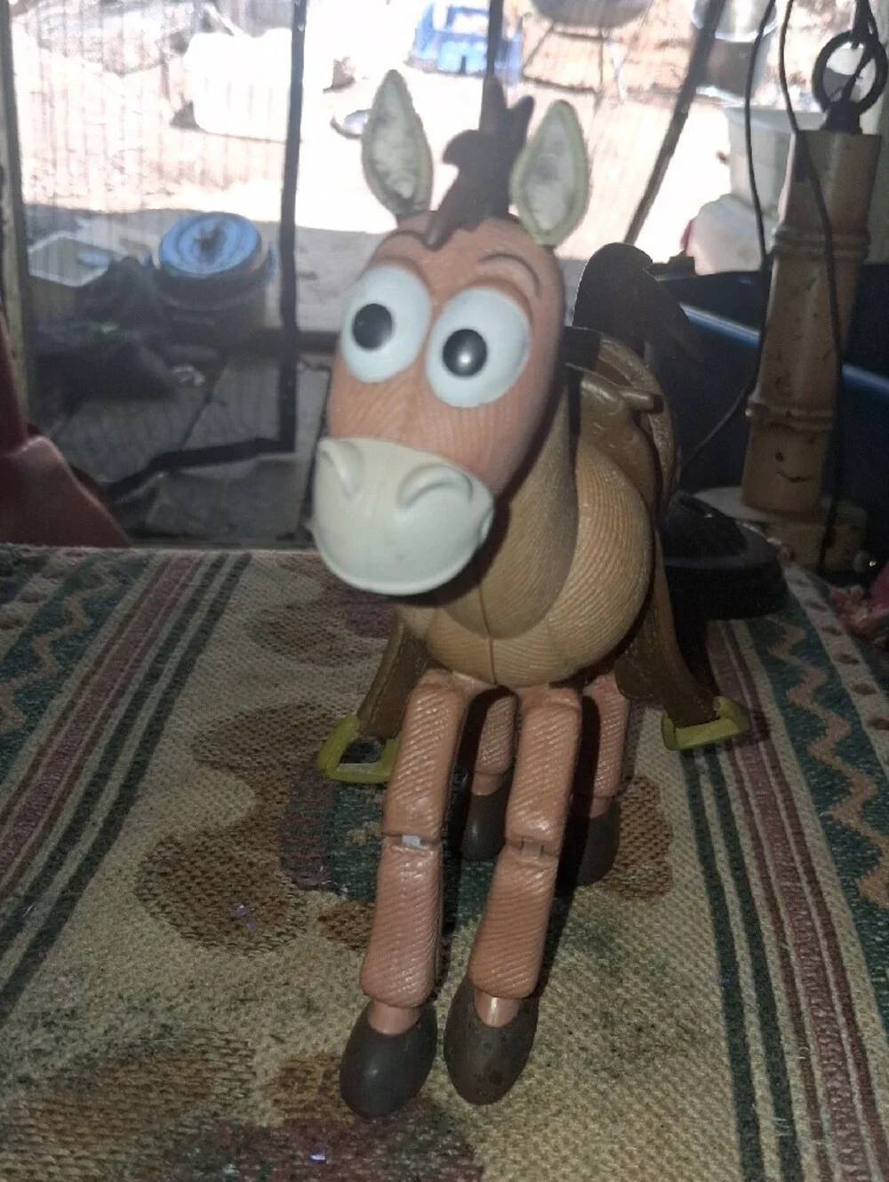 Disney Brown Horse Action Figure with Dark Brown Saddle
